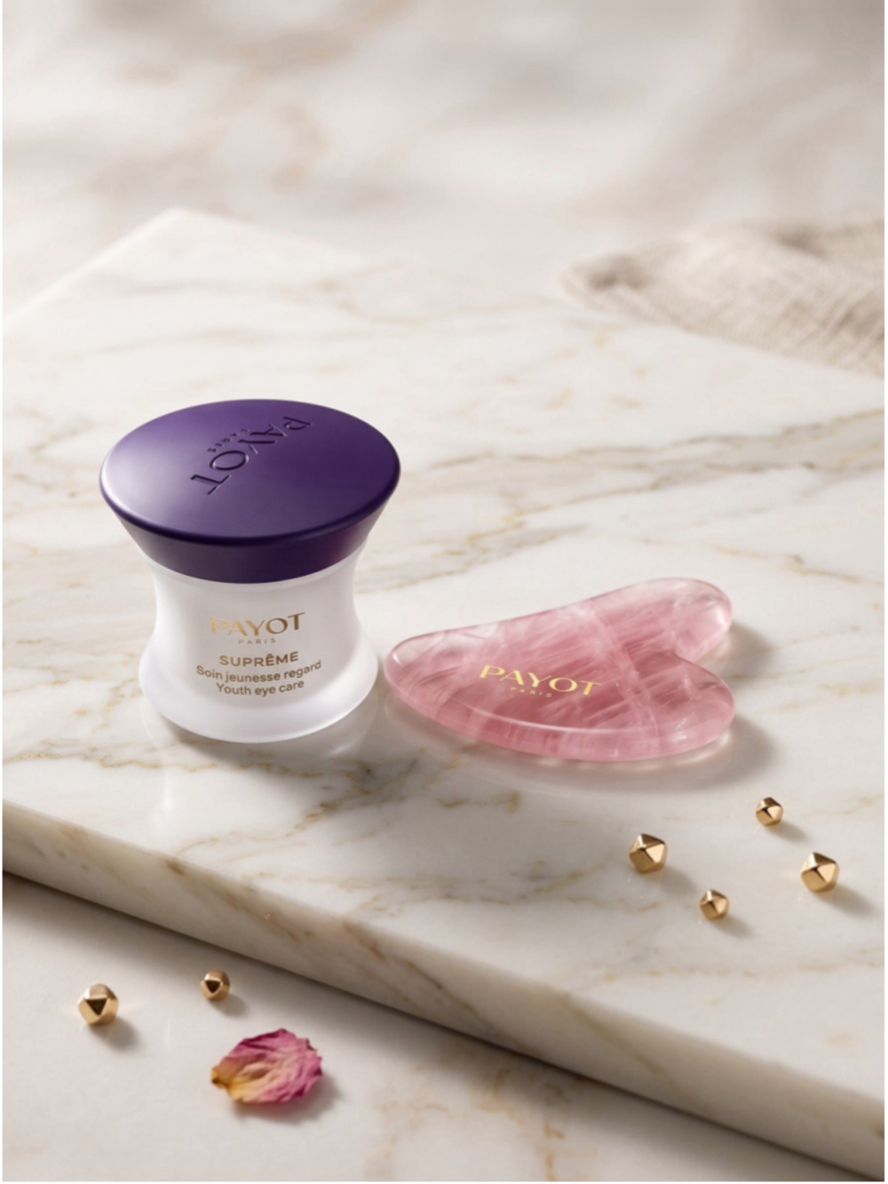 Payot Supreme Youth Eye Care 15ml + Rose Quartz Gua Sha New Set